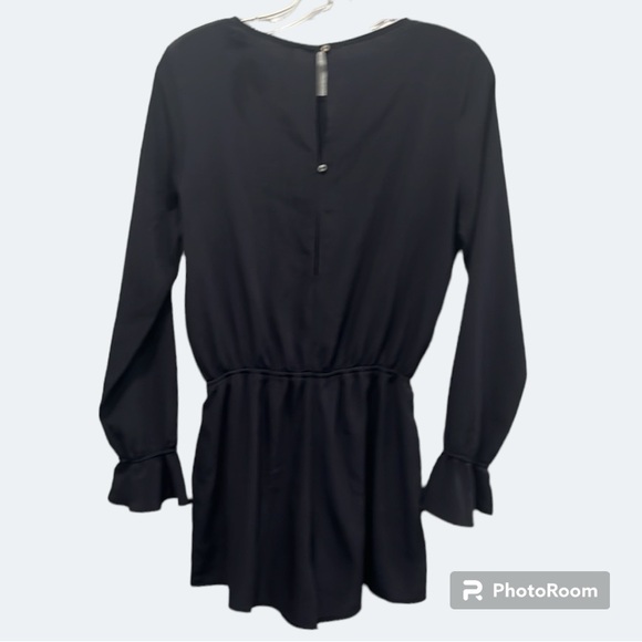 Color Thread, Black Romper Button Back oyster buttons - Picture 2 of 6